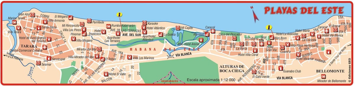 মানচিত্র এর playa del este কিউবা